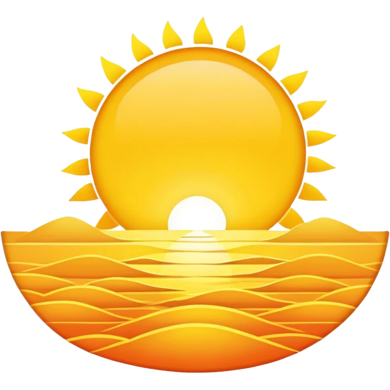 A rising sun peeking over the horizon emoji