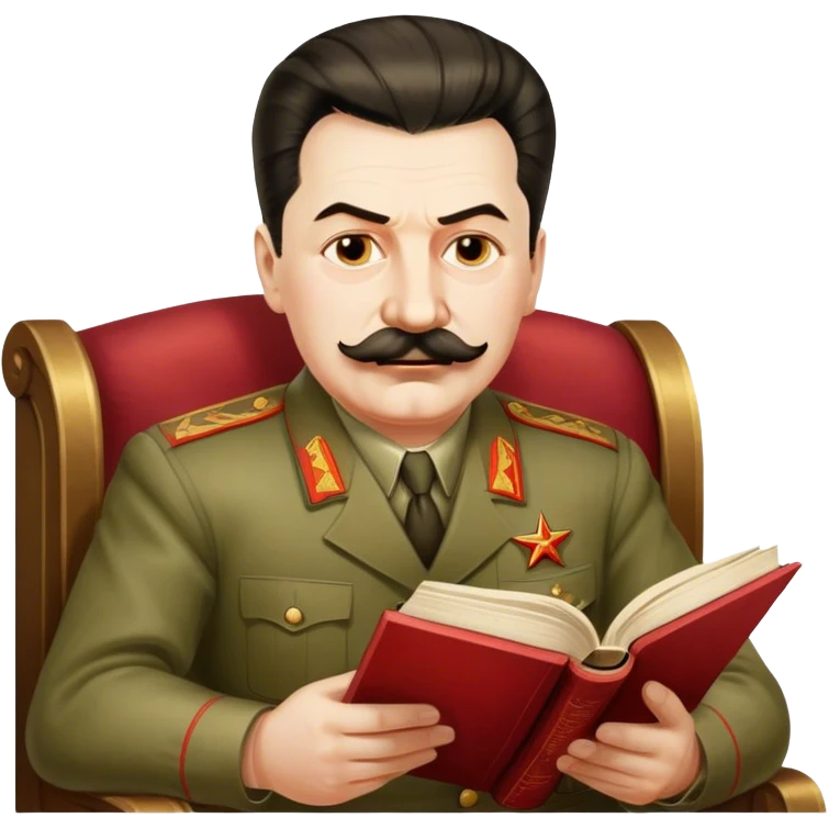 Stalin is reading book emoji
