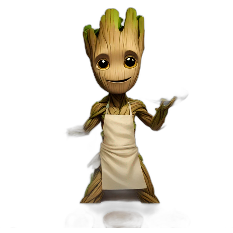 Groot cooking emoji
