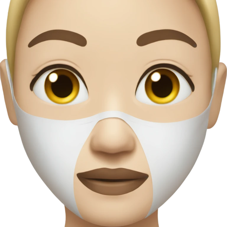 Neutral face wearing face mask skincare emoji