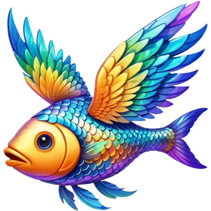 Fish with wings emoji