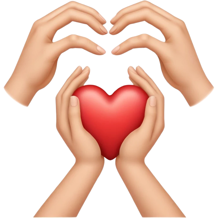Making a hart with hands emoji