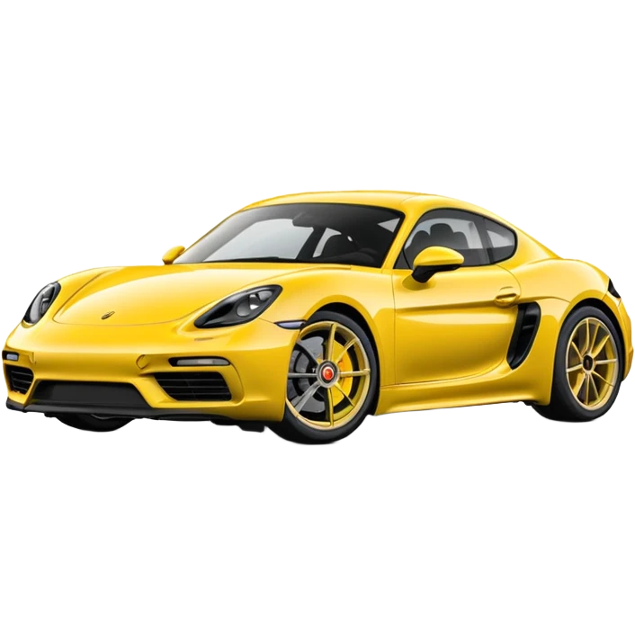 Chalk colored 2024 Porsche 718 Cayman GTS 4.0 with yellow ceramic brakes emoji