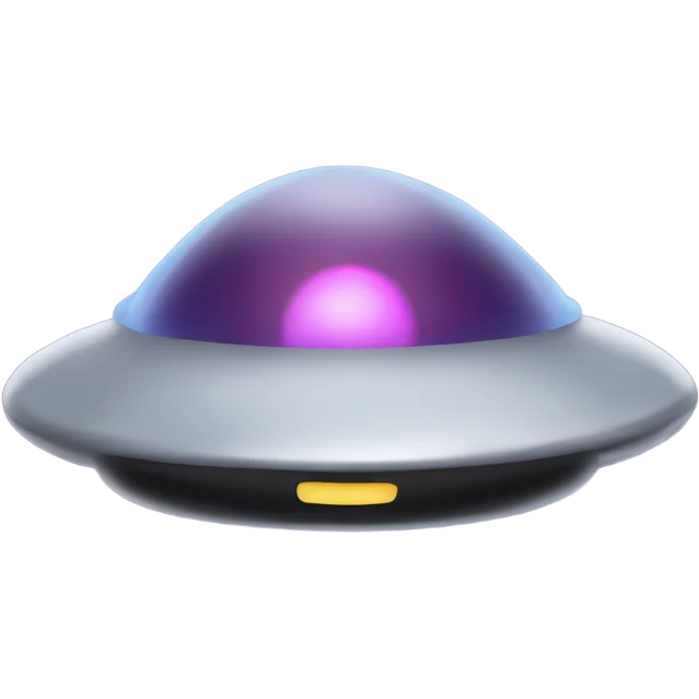 UFO with black Kirby eyes emoji