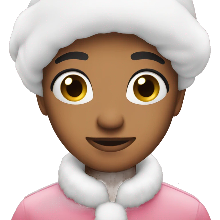 Pink an white Christmas  emoji