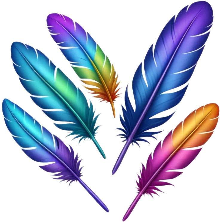colorful feathers emoji
