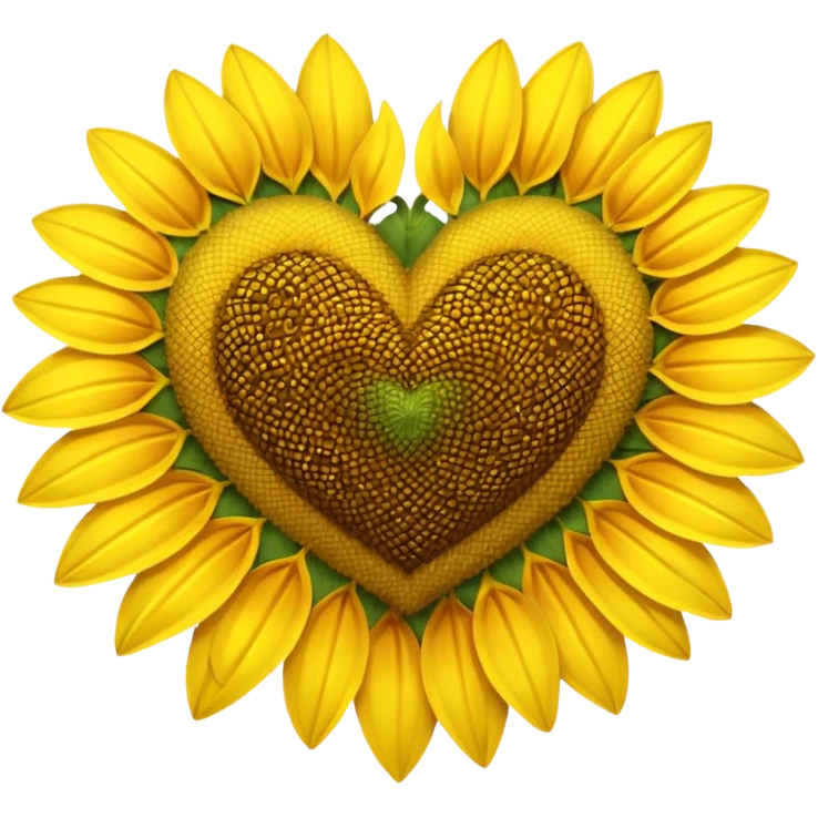 Sun flower heart emoji