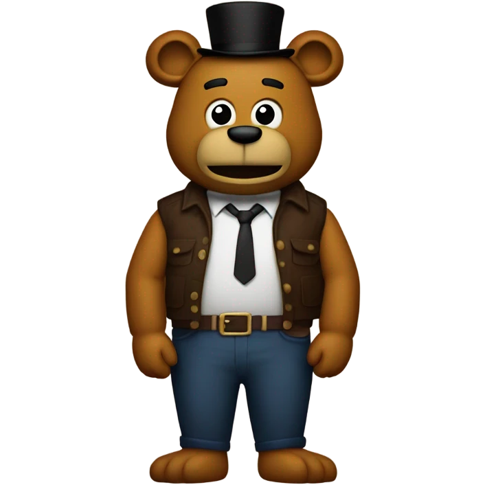 Freddy fazbear with all his body parts swapped in all the wrong places emoji