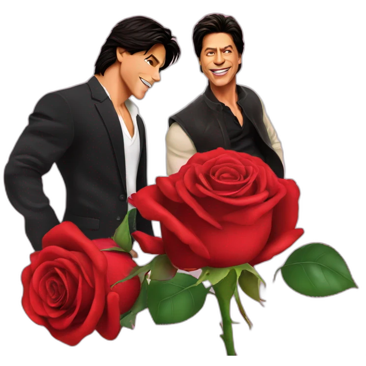  Shahrukh khan with rose  emoji