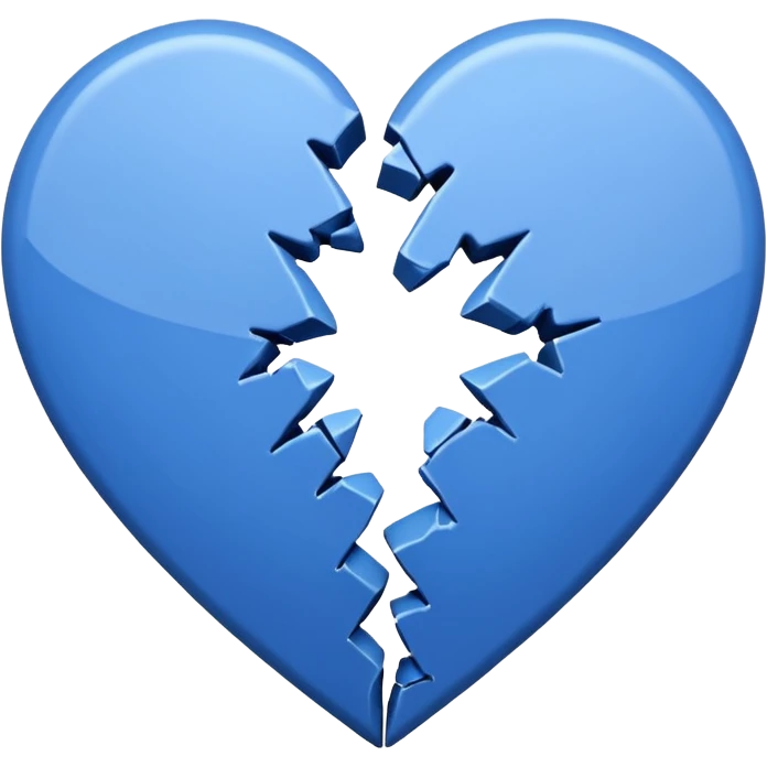 blue broken heart emoji