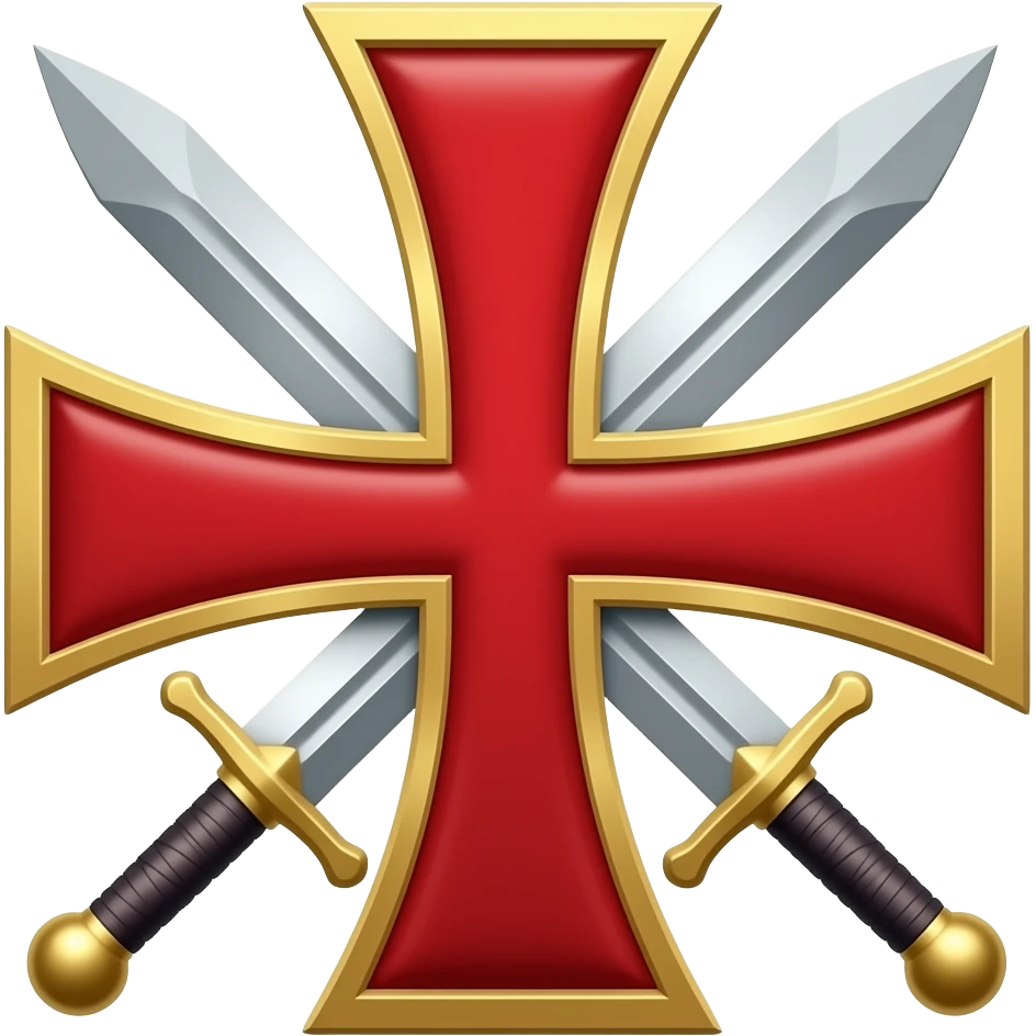 Templar cross with swords in middle emoji