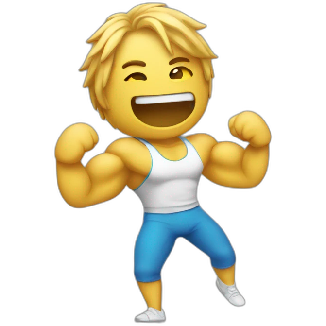 Chat qui fait de la gym  emoji