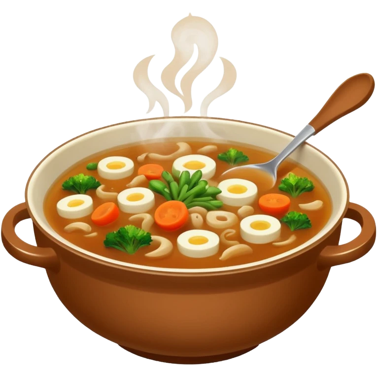 plain brown broth in a white bowl emoji