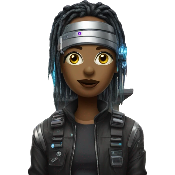 Cyber punk in front of house emoji