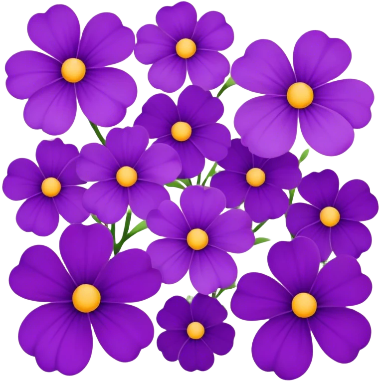Violet flowers emoji