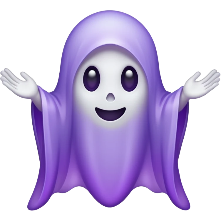 fantasma roxo e branco emoji