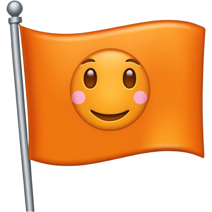 I want a flag emoji 🚩🚩 like this but flag should be orange emoji