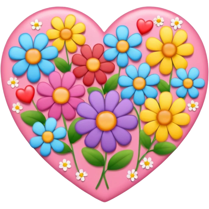 Get well soon. With hearts and flowers  emoji