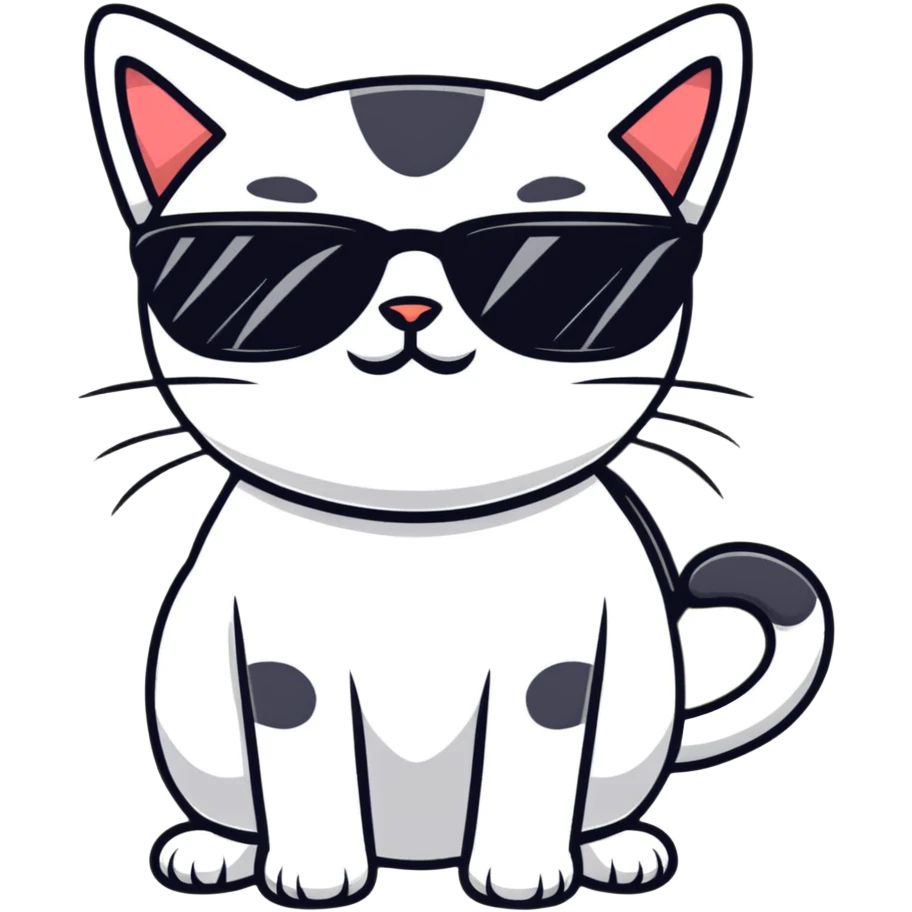 Cat with sunglasses emoji