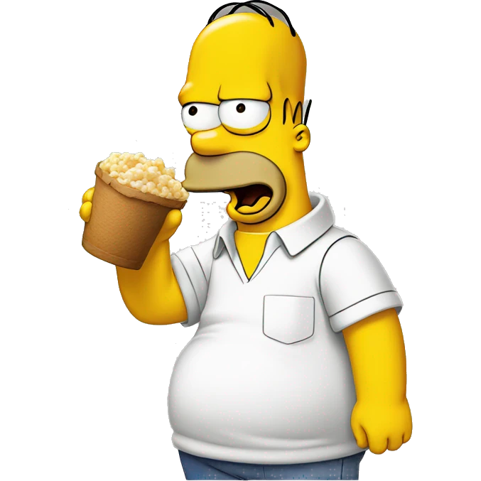 Homer Simpson qui mange  emoji