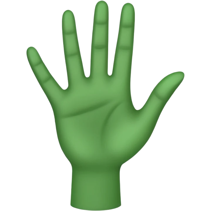create green hand shows like  emoji