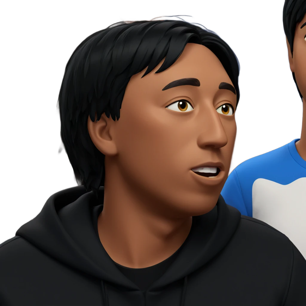 black haired meme boy emoji