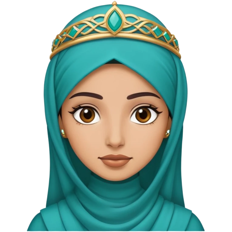 arab princess wearing teal emoji