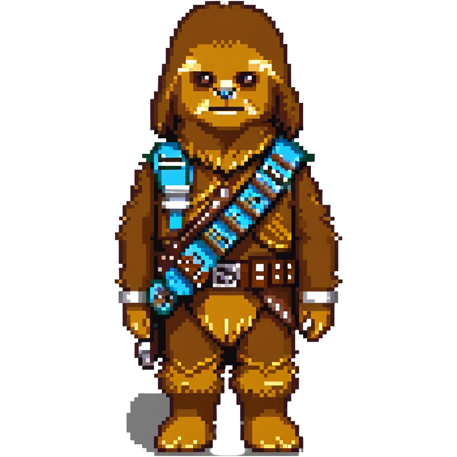 Chewbacca from Star Wars with his bandolier emoji