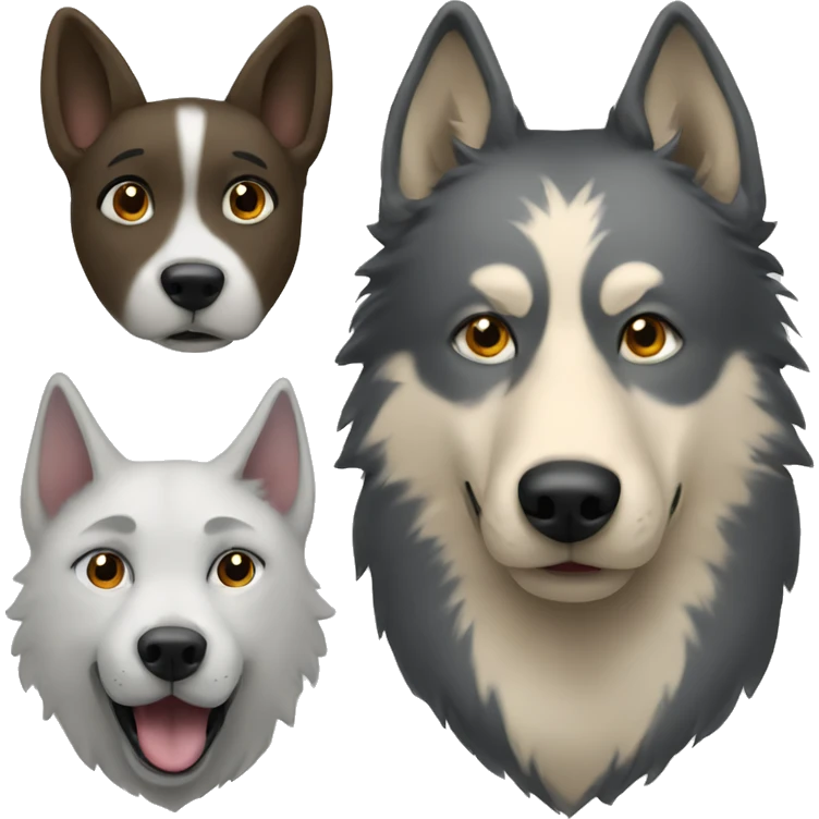 dog and wolf  emoji