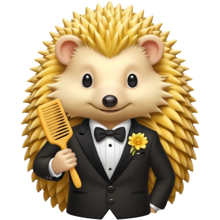 yellow hedgehog groom emoji