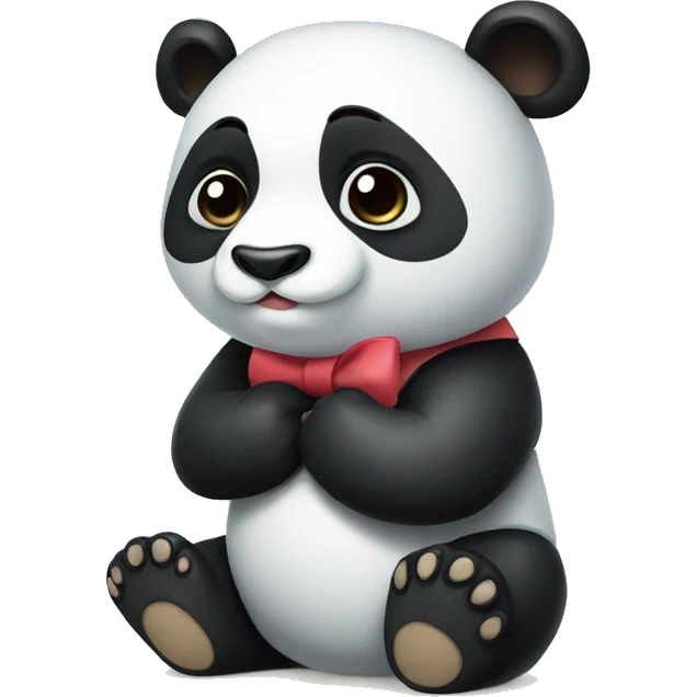 panda with bow emoji