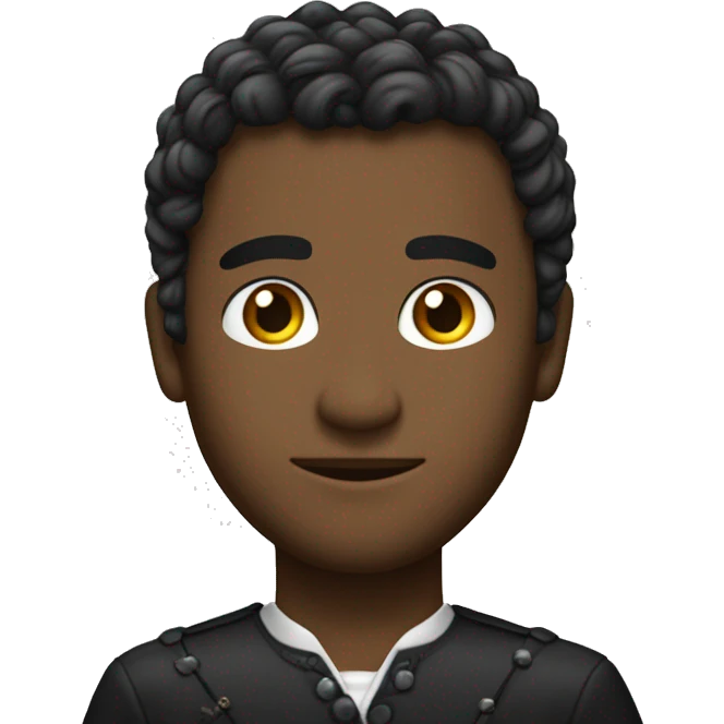 Um príncipe com cabelos pretos e cacheados com a pele clara  emoji