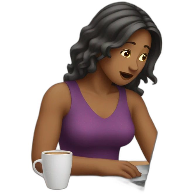woman hitting a laptop emoji