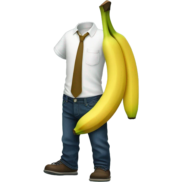 Banana with pants emoji