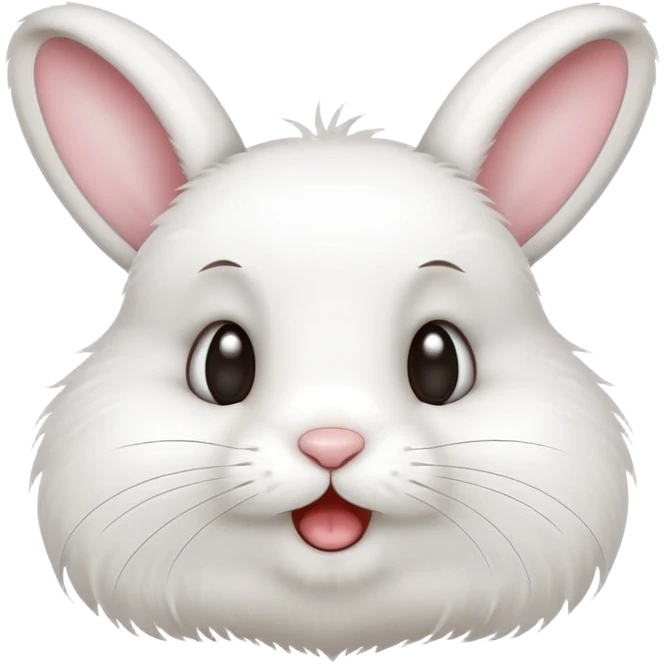 cute bunny with grimacing expression and twitching nose emoji