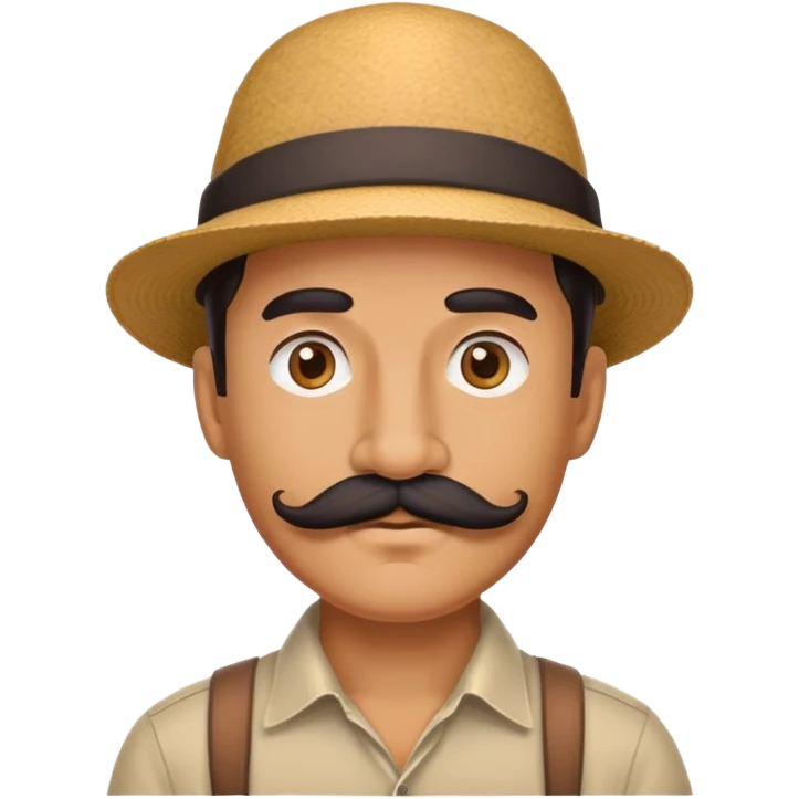 A guy with a hat and mustache  emoji