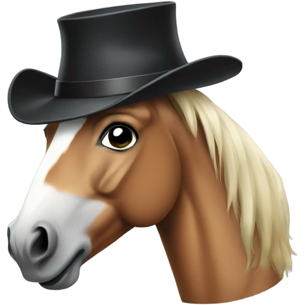 Horse wearing hat  emoji