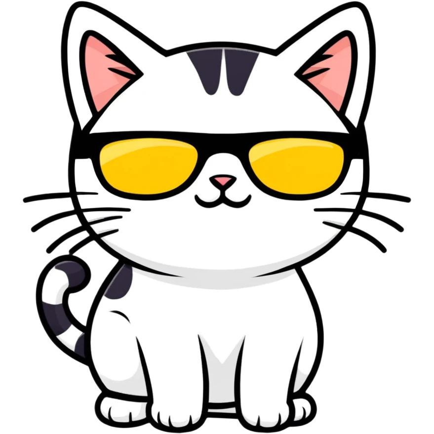 Cat with sunglasses emoji