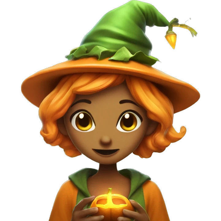 pumkin elf famale casting a spell emoji