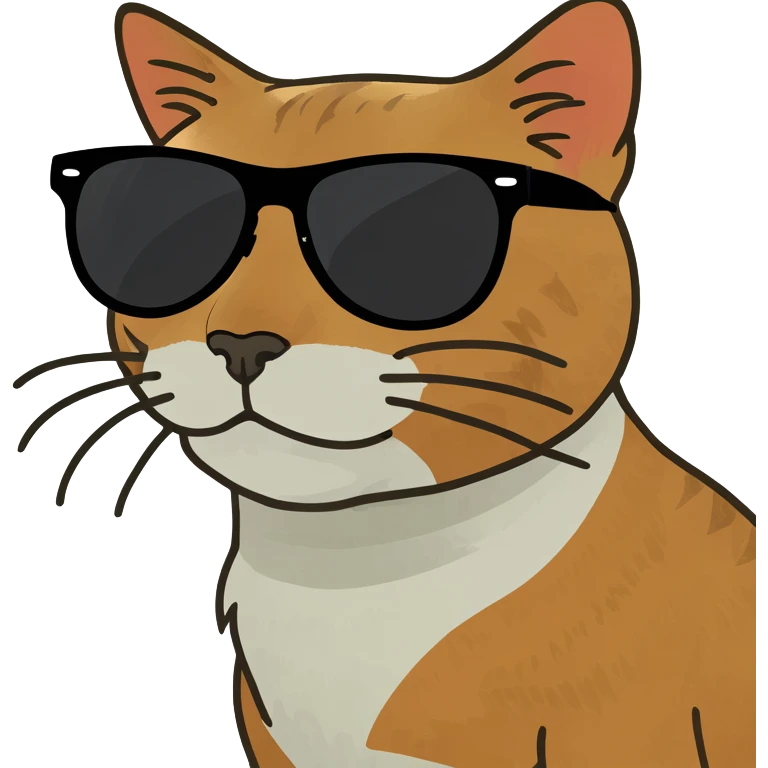 Cat with sunglasses emoji