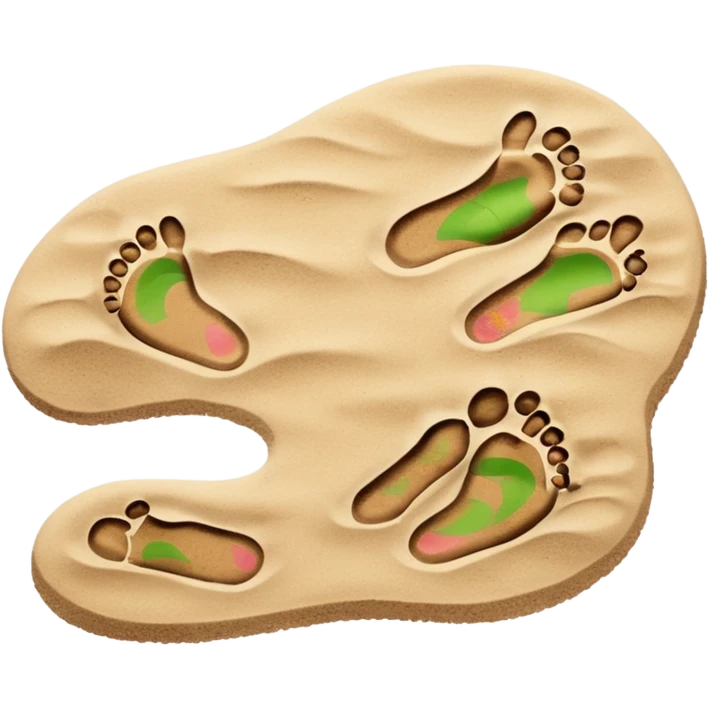 two footprints: child and adult emoji