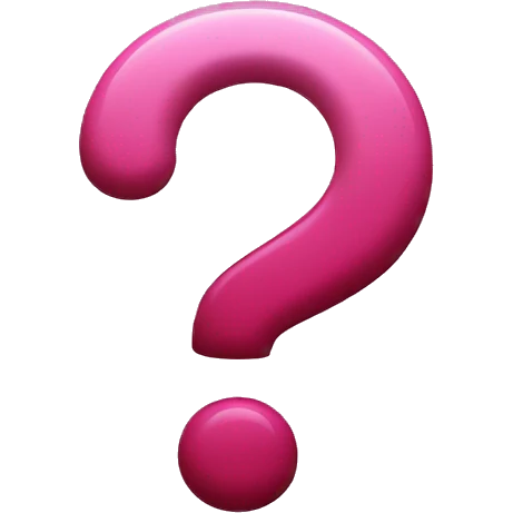 pink question mark emoji