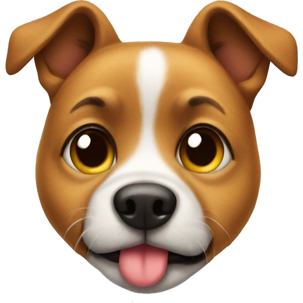 dog with a kiss face emoji