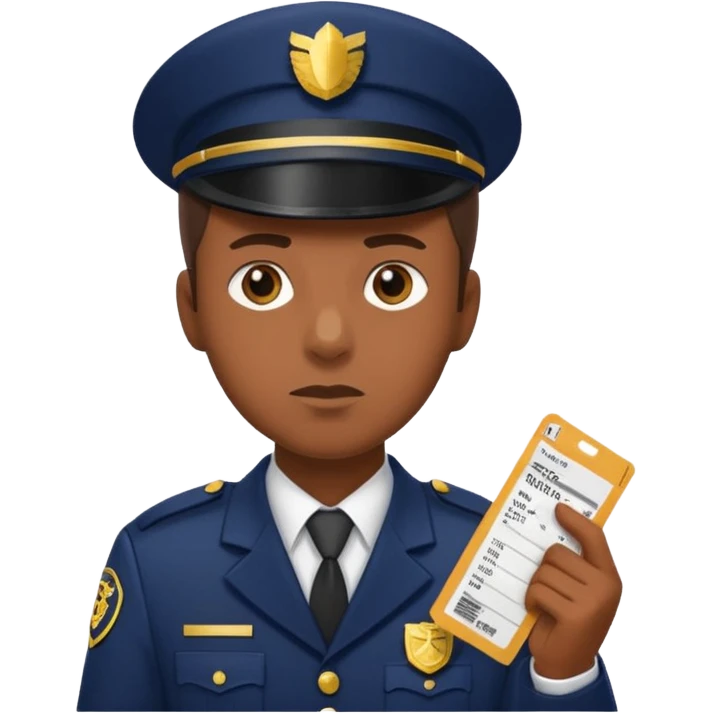 ticket inspector with punch emoji