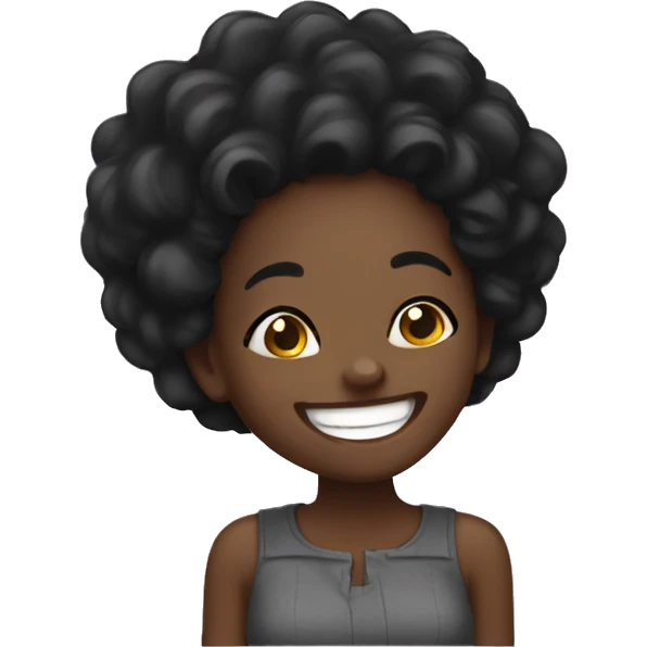 Laughing black girl  emoji