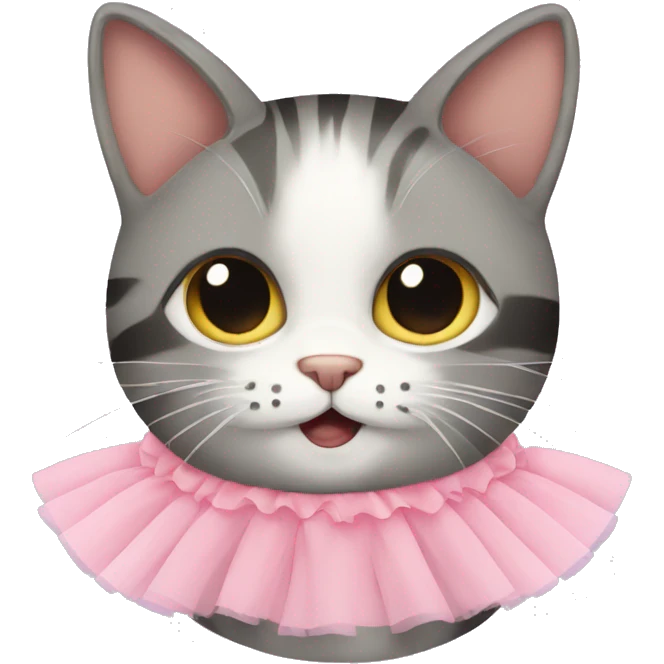 Cat wearing tutu emoji
