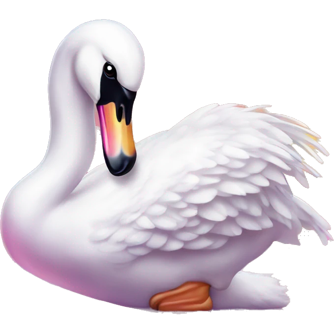 lisa frank swan emoji
