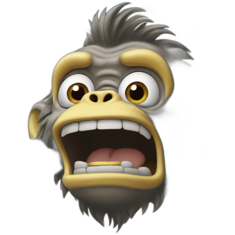 ape simpson yells at clouds emoji