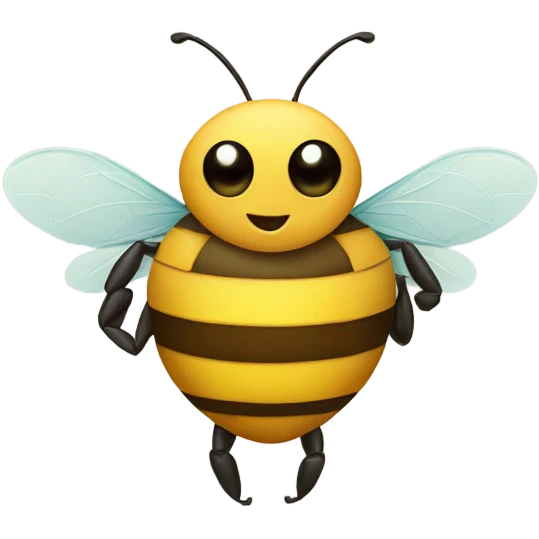 Bee holding an apple emoji