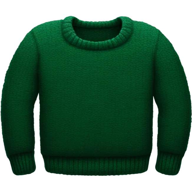 Dark green folded sweater emoji